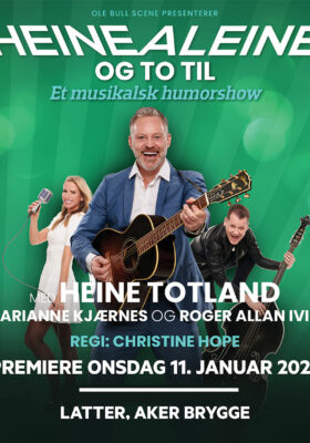 Heine Totland lever for å underholde. Heine har tidligere spilt hovedroller i musikaler som Mamma Mia og Buddy Holly, og han har sammen med Gisle Børge Styve laget show - som til sammen har solgt over 60.000 billetter. Nå er han klar for å ta scenen alene.